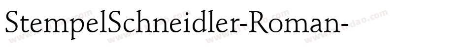 StempelSchneidler-Roman字体转换