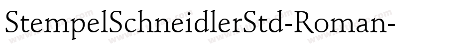 StempelSchneidlerStd-Roman字体转换