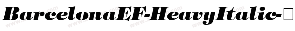 BarcelonaEF-HeavyItalic字体转换