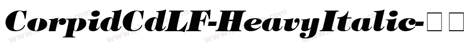 CorpidCdLF-HeavyItalic字体转换