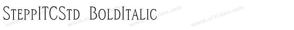 SteppITCStd-BoldItalic字体转换