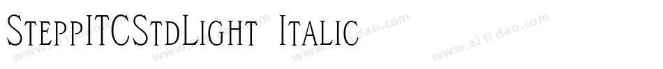 SteppITCStdLight-Italic字体转换