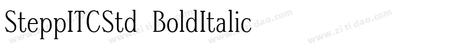 SteppITCStd-BoldItalic字体转换