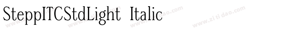 SteppITCStdLight-Italic字体转换