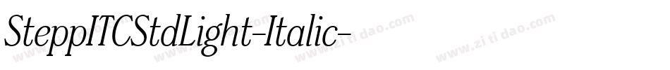 SteppITCStdLight-Italic字体转换