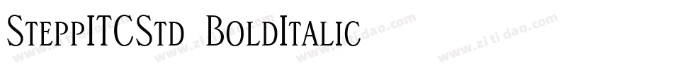 SteppITCStd-BoldItalic字体转换