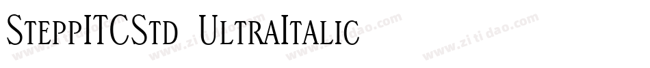 SteppITCStd-UltraItalic字体转换