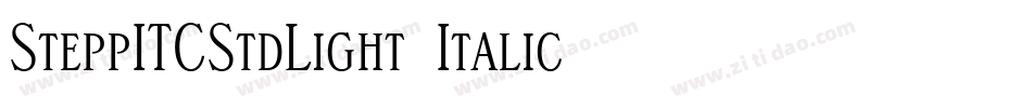 SteppITCStdLight-Italic字体转换