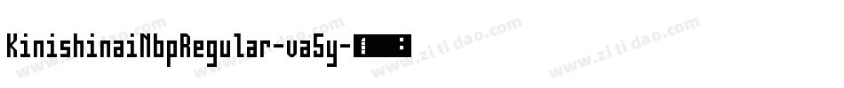 KinishinaiNbpRegular-va5y字体转换