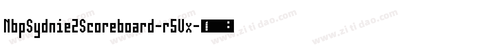 NbpSydnie2Scoreboard-r5Vx字体转换