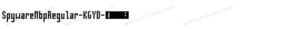 SpywareNbpRegular-KGYD字体转换