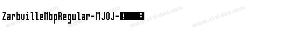 ZarbvilleNbpRegular-MJOJ字体转换