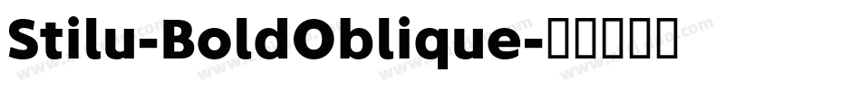 Stilu-BoldOblique字体转换