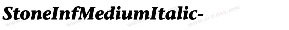 StoneInfMediumItalic字体转换