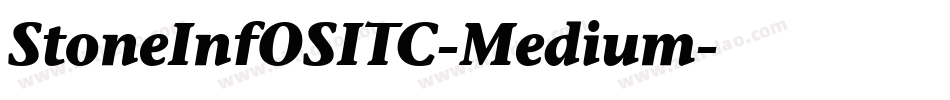 StoneInfOSITC-Medium字体转换