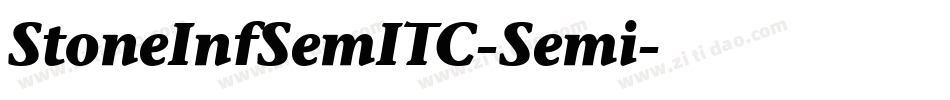 StoneInfSemITC-Semi字体转换