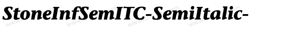 StoneInfSemITC-SemiItalic字体转换