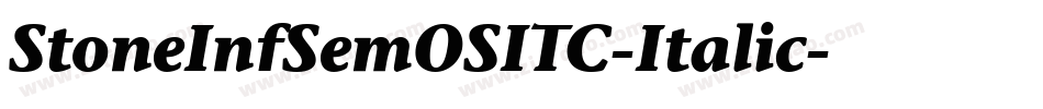 StoneInfSemOSITC-Italic字体转换