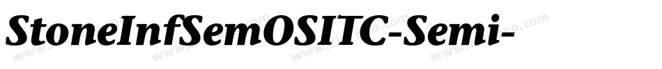 StoneInfSemOSITC-Semi字体转换