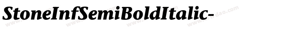 StoneInfSemiBoldItalic字体转换