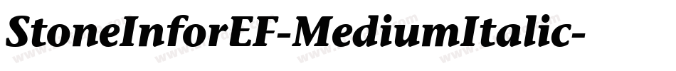 StoneInforEF-MediumItalic字体转换