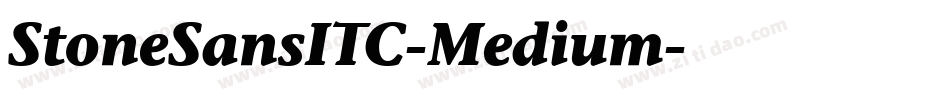 StoneSansITC-Medium字体转换