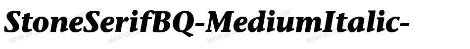 StoneSerifBQ-MediumItalic字体转换