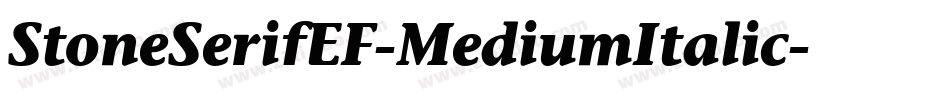 StoneSerifEF-MediumItalic字体转换