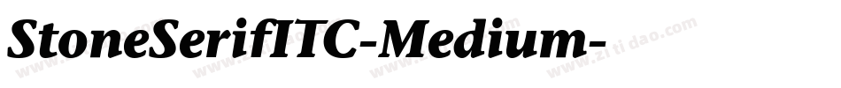 StoneSerifITC-Medium字体转换