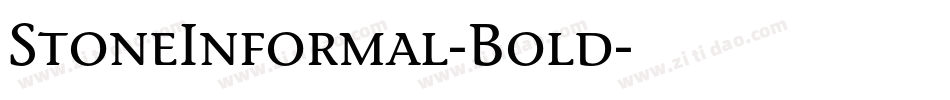 StoneInformal-Bold字体转换