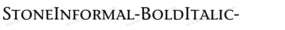 StoneInformal-BoldItalic字体转换