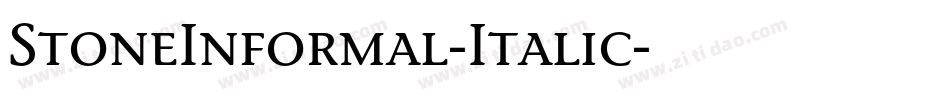 StoneInformal-Italic字体转换