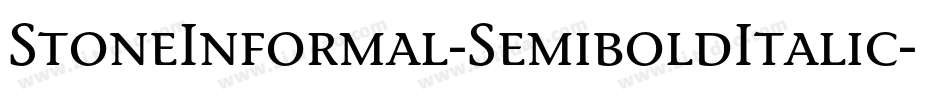 StoneInformal-SemiboldItalic字体转换