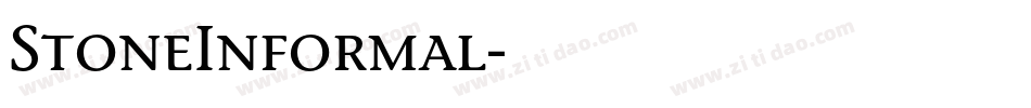 StoneInformal字体转换