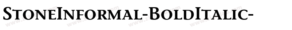 StoneInformal-BoldItalic字体转换