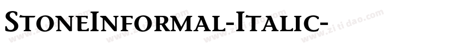 StoneInformal-Italic字体转换