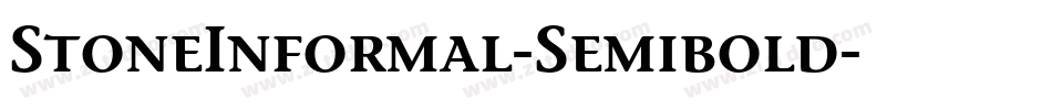 StoneInformal-Semibold字体转换
