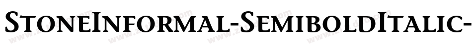 StoneInformal-SemiboldItalic字体转换