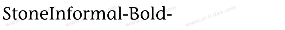 StoneInformal-Bold字体转换