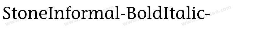 StoneInformal-BoldItalic字体转换