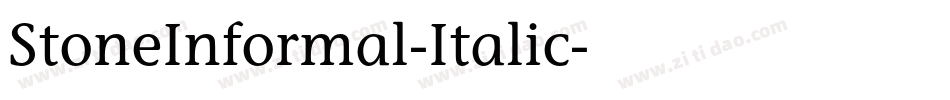 StoneInformal-Italic字体转换