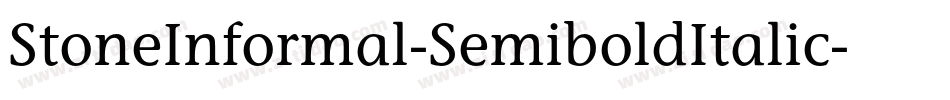 StoneInformal-SemiboldItalic字体转换