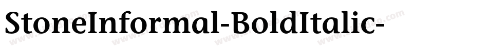 StoneInformal-BoldItalic字体转换