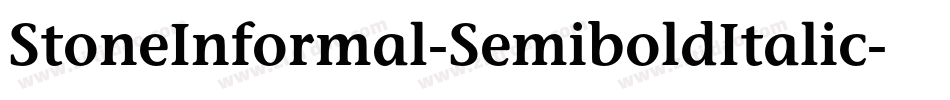StoneInformal-SemiboldItalic字体转换