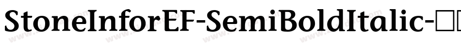 StoneInforEF-SemiBoldItalic字体转换