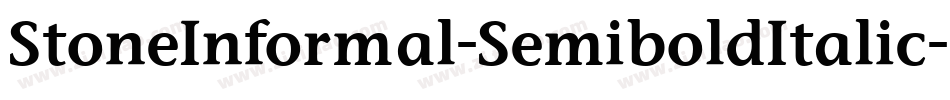 StoneInformal-SemiboldItalic字体转换