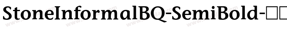 StoneInformalBQ-SemiBold字体转换