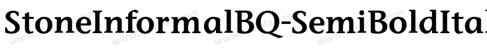 StoneInformalBQ-SemiBoldItalic字体转换