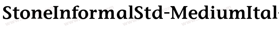 StoneInformalStd-MediumItal字体转换