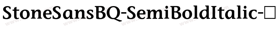 StoneSansBQ-SemiBoldItalic字体转换
